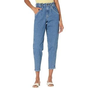 LEE Vintage Modern High Rise Tapered Paper Bag Jeans Tru Blu Mid Medium NEW